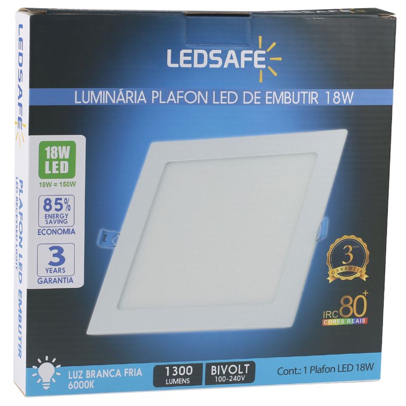 Luminaria-Plafon-LED-18W-Embutir-Branco-Frio-|-Ledsafe®-Diamond-4