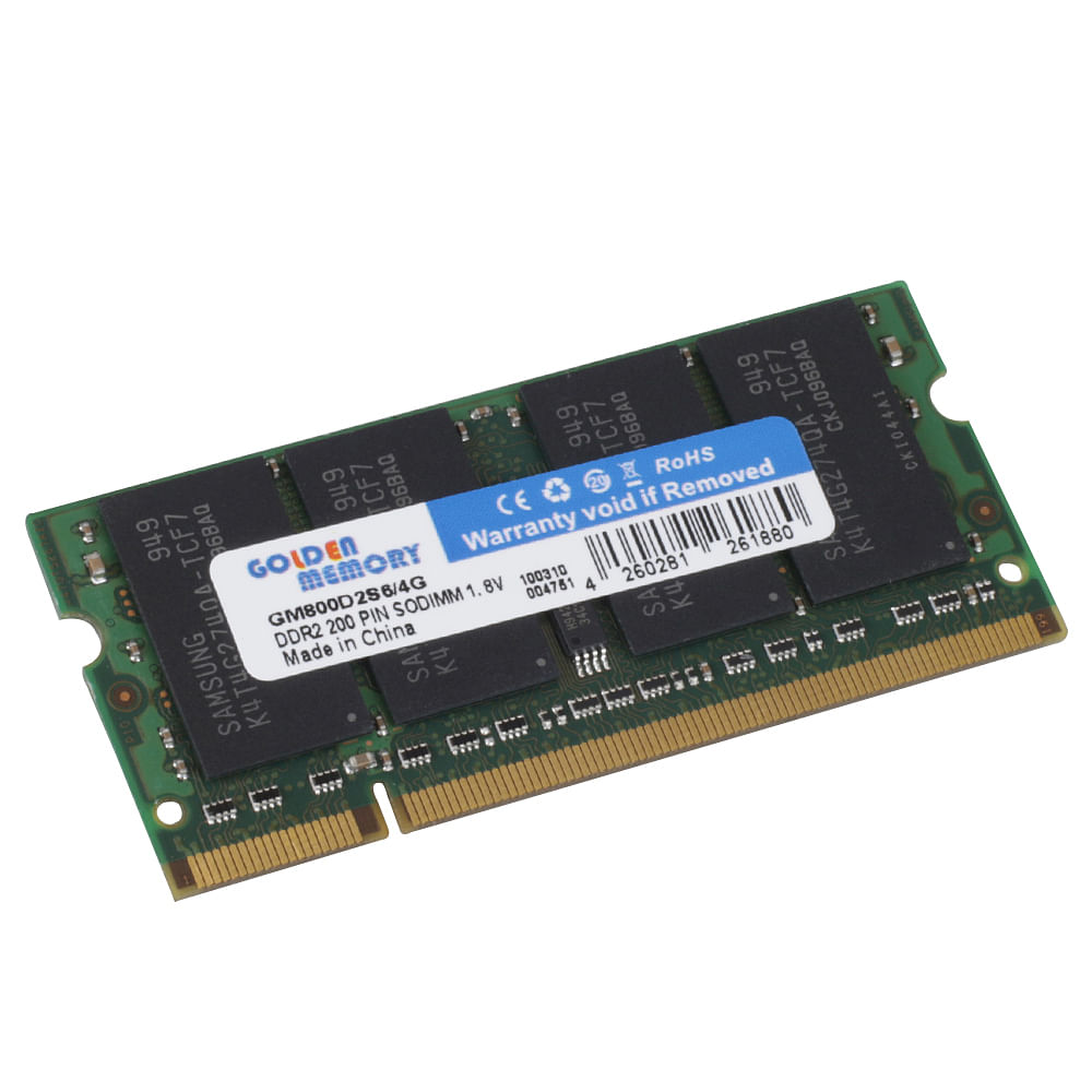 Memoria RAM DDR2 4Gb 800Mhz para Notebook Lenovo - BB Baterias
