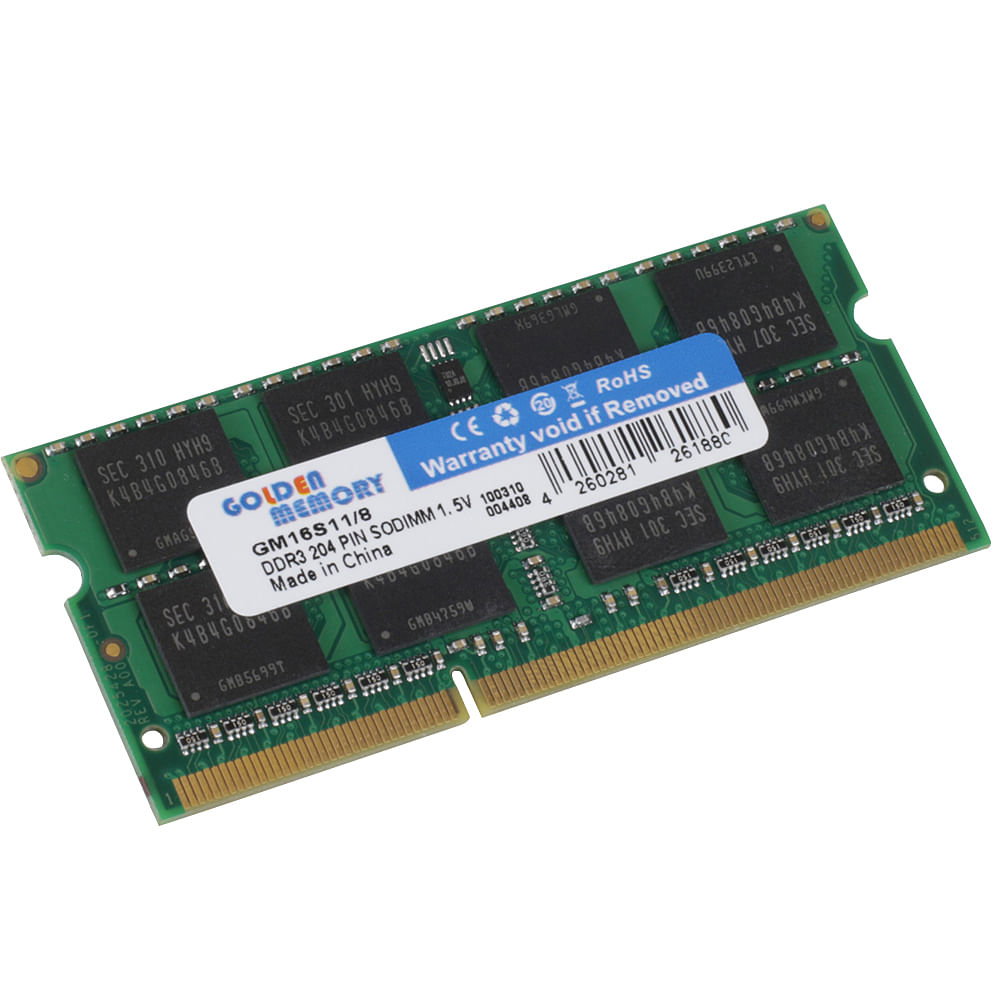 RAM DDR3 8Gb 1333Mhz para Notebook BB Baterias