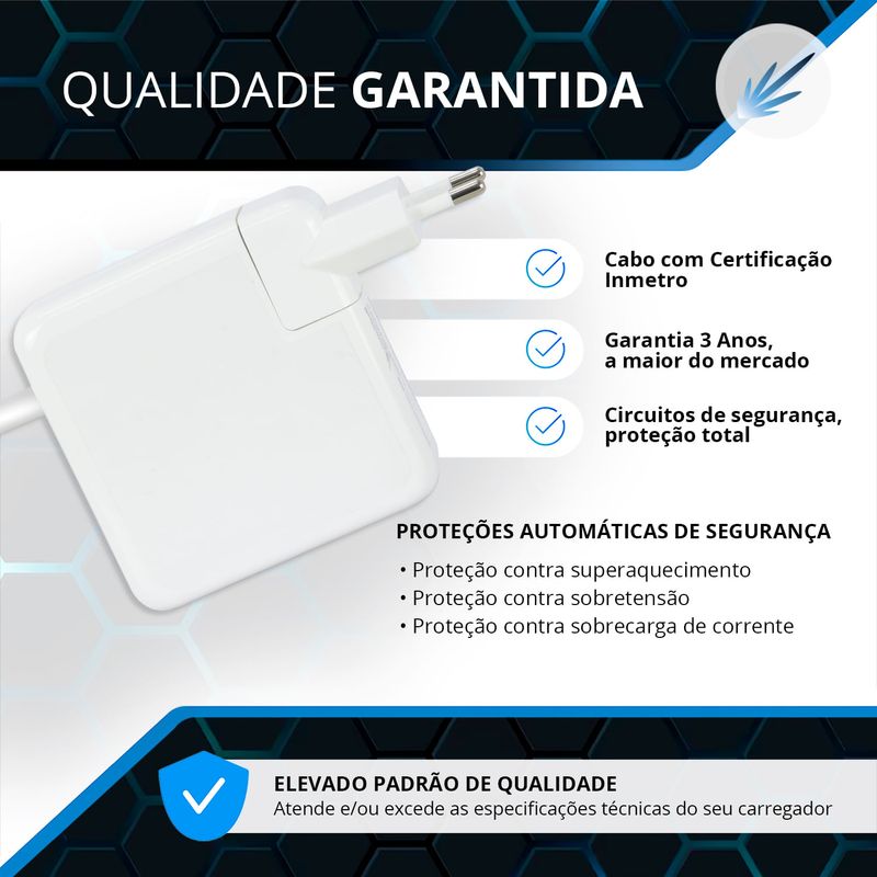 Fonte Carregador para Notebook Apple MacBook Pro Retina 15-Inch