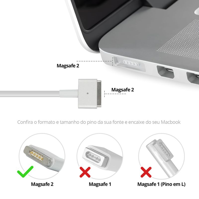 Fonte Carregador para Notebook Apple MacBook Pro A1398 - BB Baterias