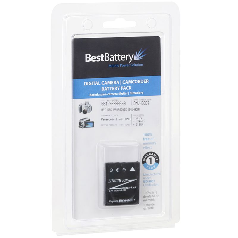 Bateria para Camera Digital Panasonic Lumix DMC-FX2 BB Baterias
