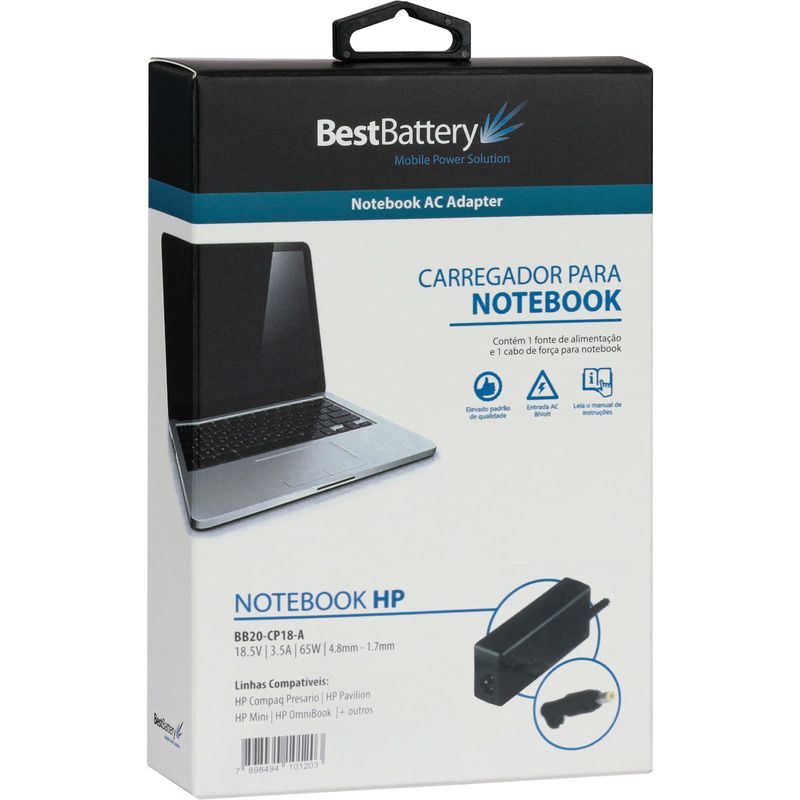 Fonte Carregador para Notebook HP Pavilion DV9580 BB Baterias