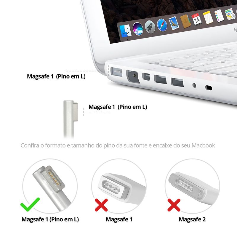 Fonte Carregador para Notebook Apple MacBook Pro 15 A1286 - BB Baterias