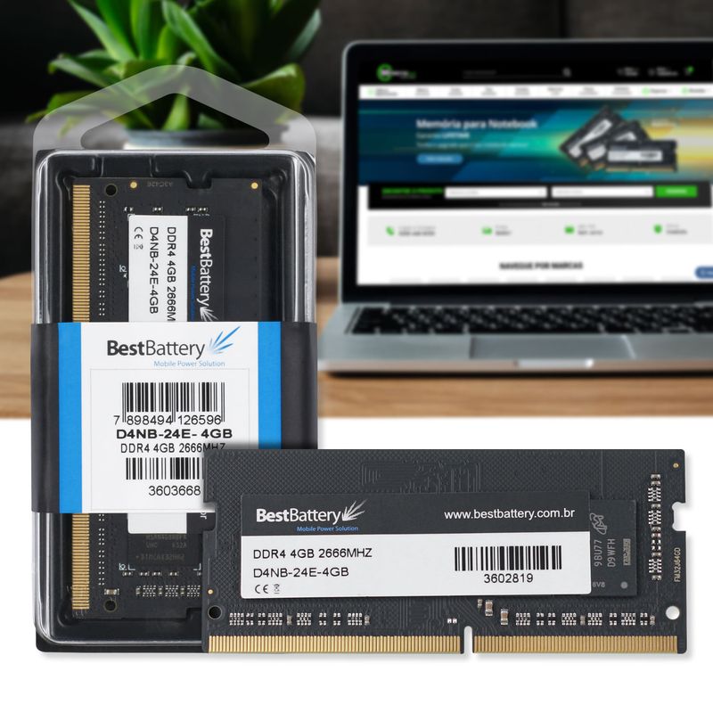Memoria RAM DDR4 4Gb 2133Mhz para Notebook - BB Baterias