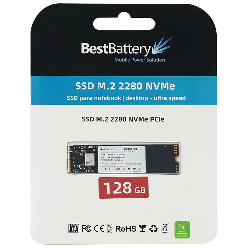 HD SSD M.2 2280 PCIe NVMe para Samsung Expert X41 - BB Baterias