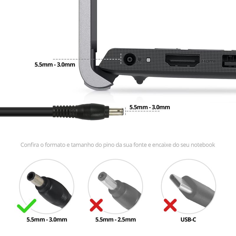 Fonte Carregador para Notebook Samsung NP370E4K-K2br - BB Baterias