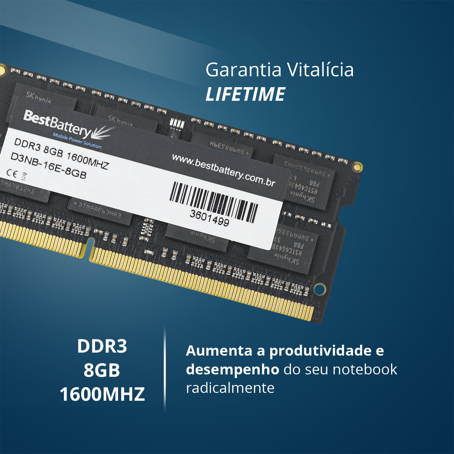 Lenovo 8GB DDR3L 1600MHz SODIMM - Memoria RAM Per Notebook E PC (0B47381 - Foto 11
