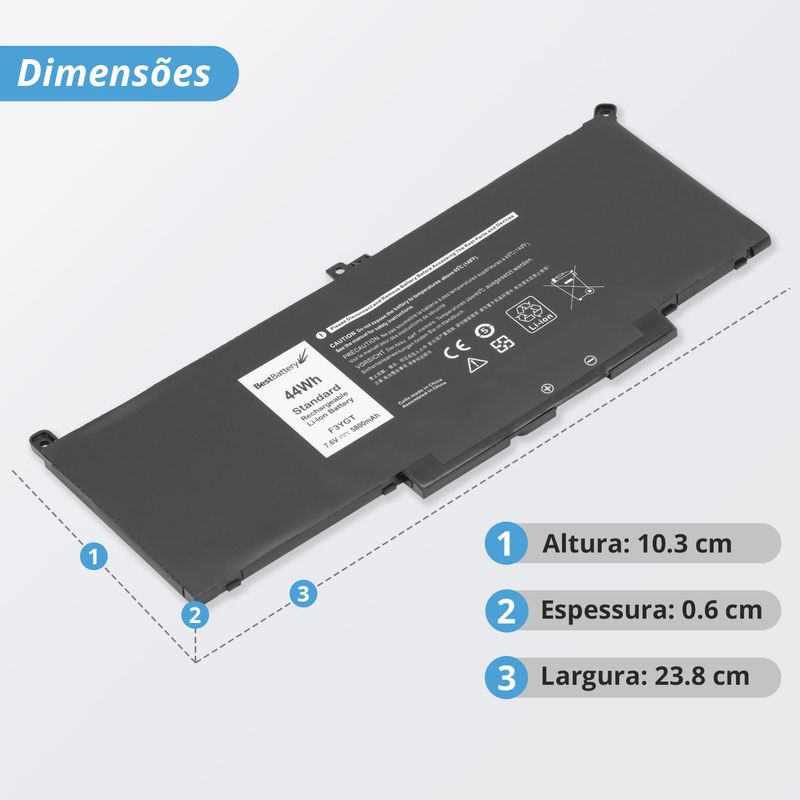 Bateria para Notebook Dell Latitude 7390 - BB Baterias