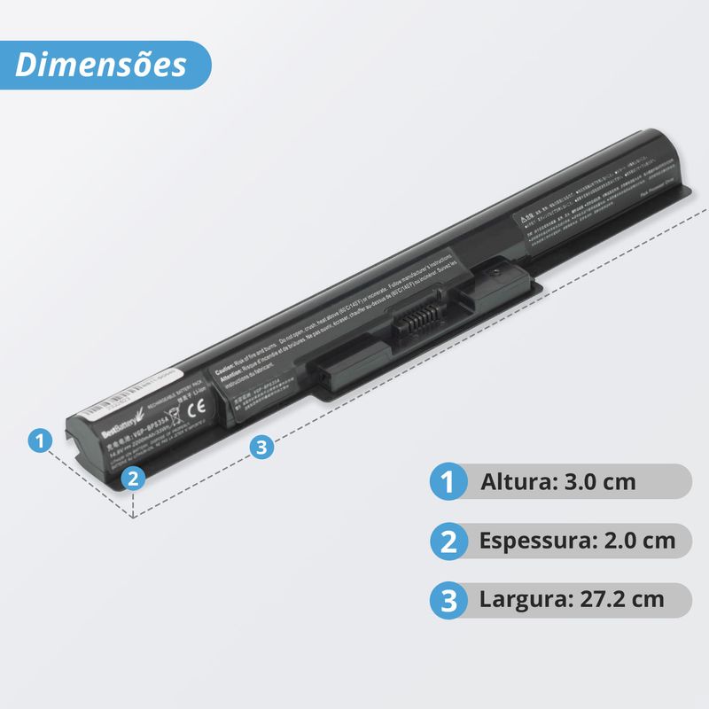 Bateria para Notebook Sony Vaio FIT 15 E SVF15213CB - BB Baterias