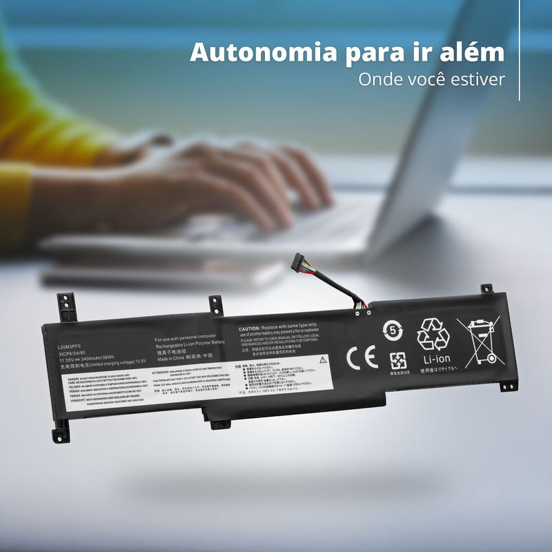 Bateria para Notebook Lenovo IdeaPad 15ITL6 82H800HPMJ BB Baterias
