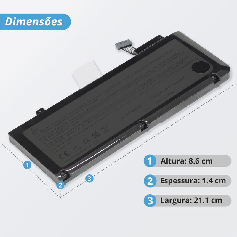 Bateria para Notebook Apple MacBook Pro 13-inch Late 2011 - BB